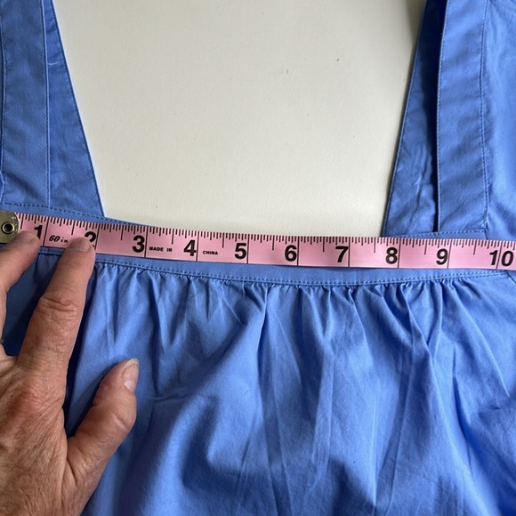 J. CREW SQUARE NECK BLUE SQUARE NECK WITH POM POMS MADE IN INDIA SZ 00 - Picture 13 of 15